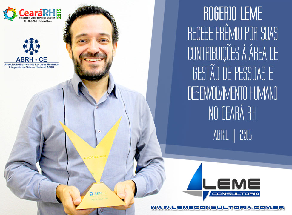 Rogerio Leme recebe prêmio no Ceará RH 2015